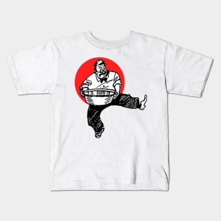 man holding a water basin Kids T-Shirt